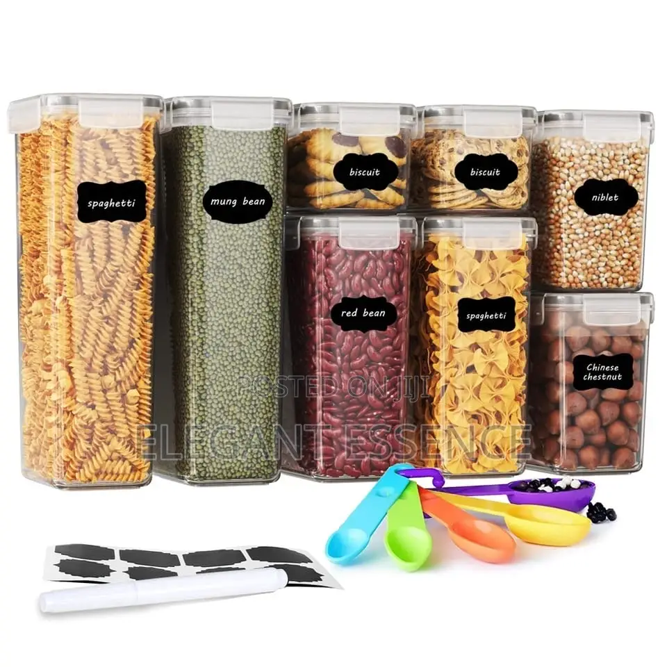 8pcs Pantry Storage Containers Set Bpa Free