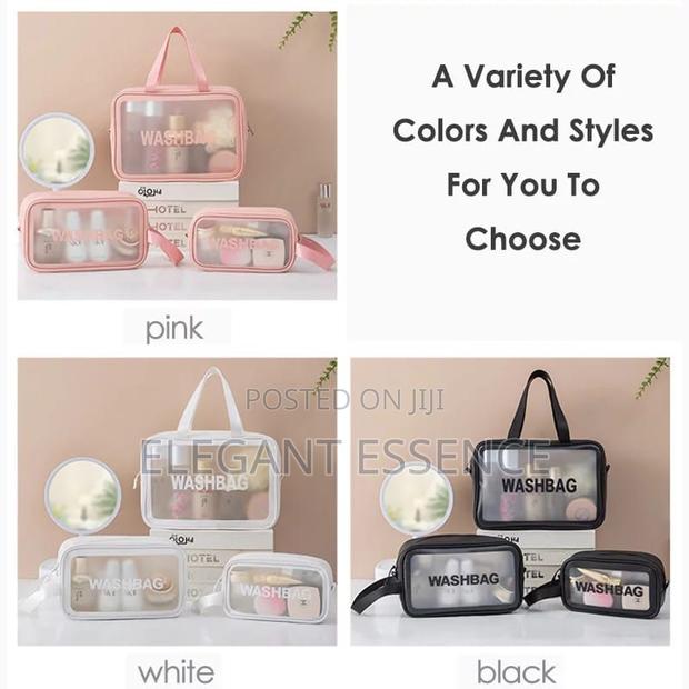 3-Piece Professional Makeup Toiletry Bag Waterproof Travel Organizer