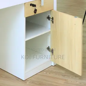 Office Desk : 1.6m Modern Two-Tone Reception Desk