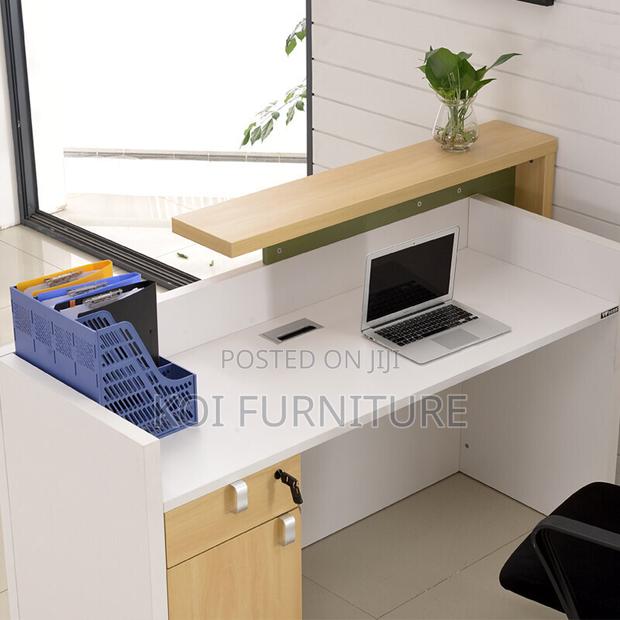 Office Desk : 1.6m Modern Two-Tone Reception Desk - thumbnail 3