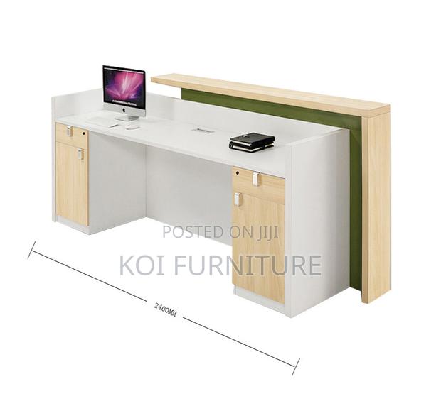 Office Desk : 1.6m Modern Two-Tone Reception Desk - thumbnail 5