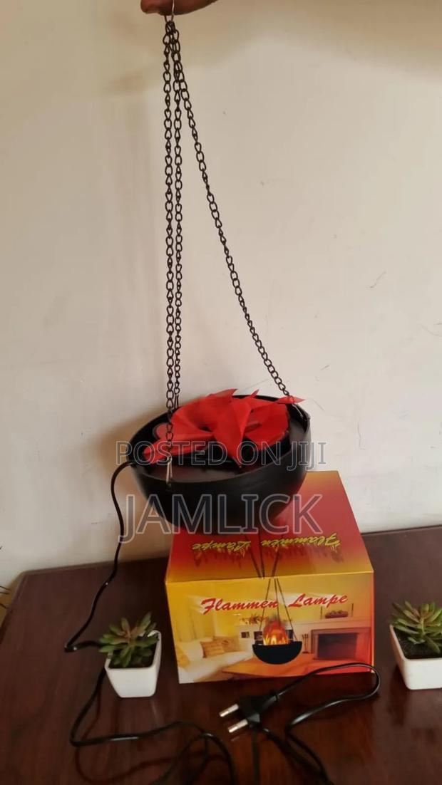 Flammen Hanging Chain Fireplace Decor Lamp – 20cm - Pm - thumbnail 2