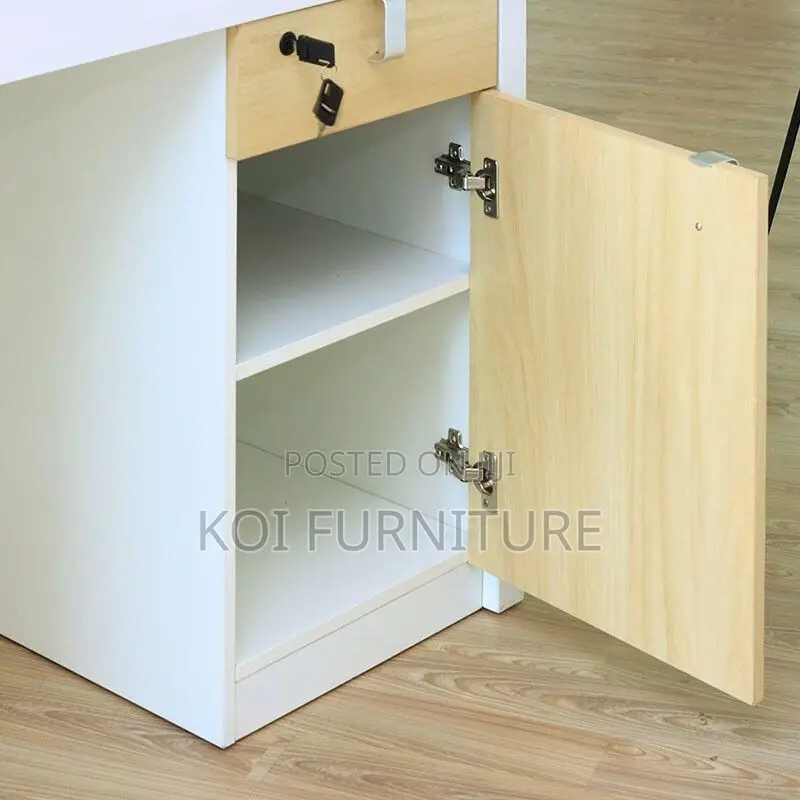 Office Desk : 1.6m Modern Two-Tone Reception Desk