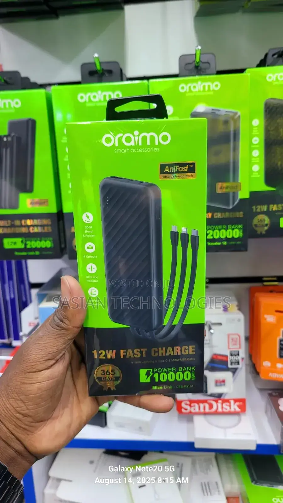 Oraimo 10,000 Mah Power Bank