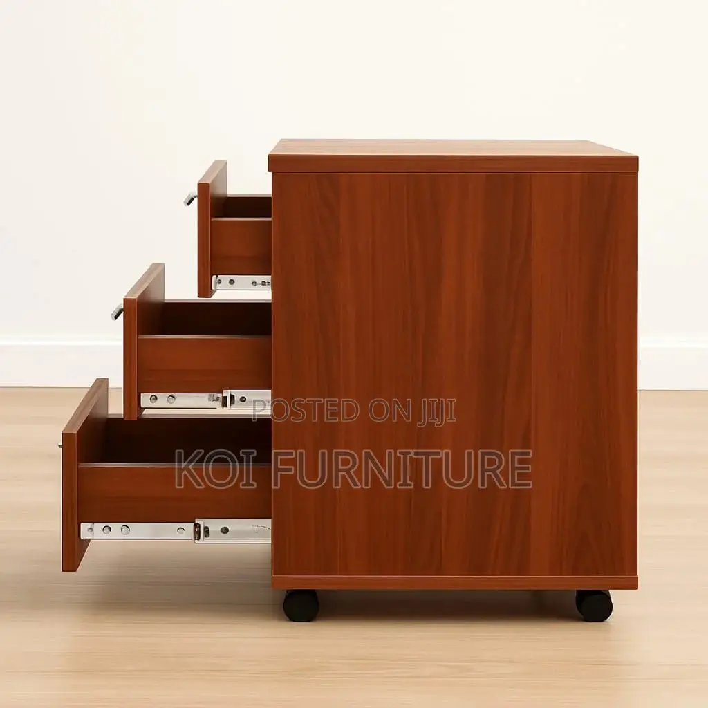 Office Cabinet : 3-Drawer Mobile Wooden Office Pedestal