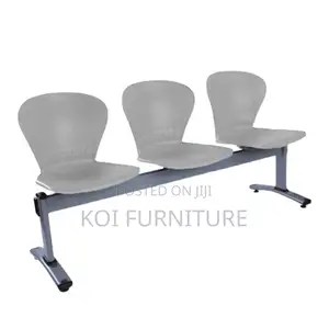 Office Bench : Three-Seater Metal and Plastic Waiting Room