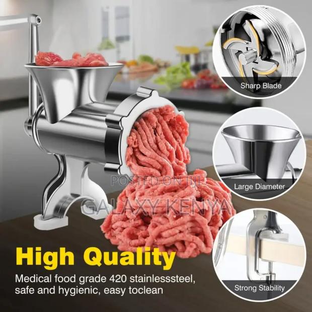 Alloy Meat Mincer/Grinder - 12 Inch - thumbnail 3