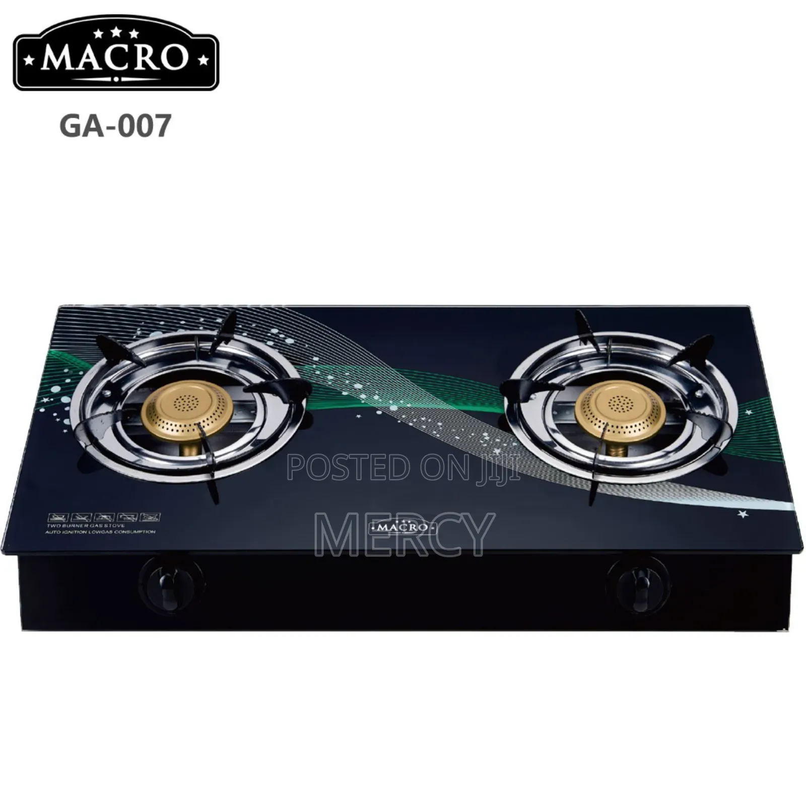 Nunix 2 Glass Burner Cooker