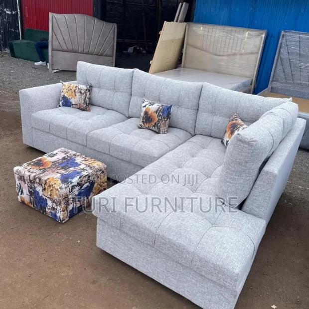 L Shaped Spring Cushions Sofa