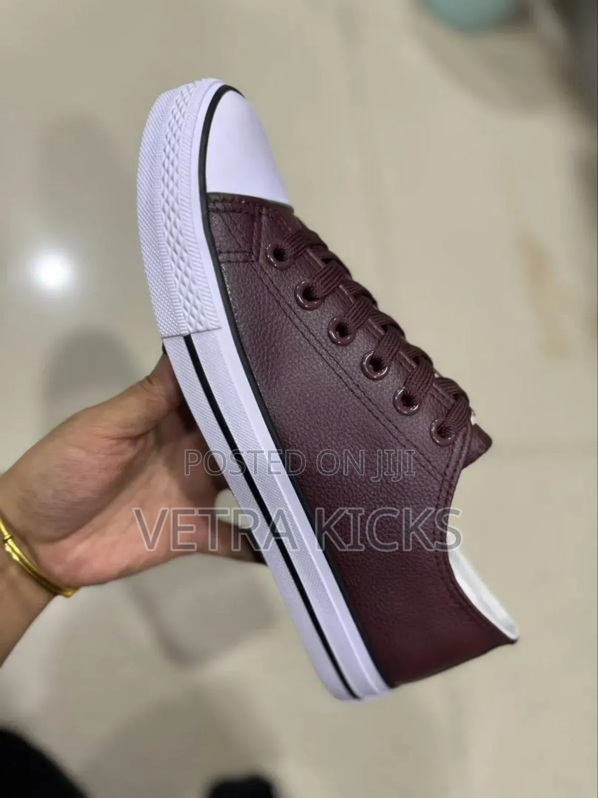 Leather Converse Rubbers