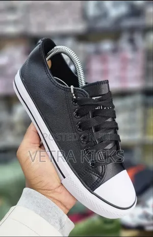 Leather Converse Rubbers