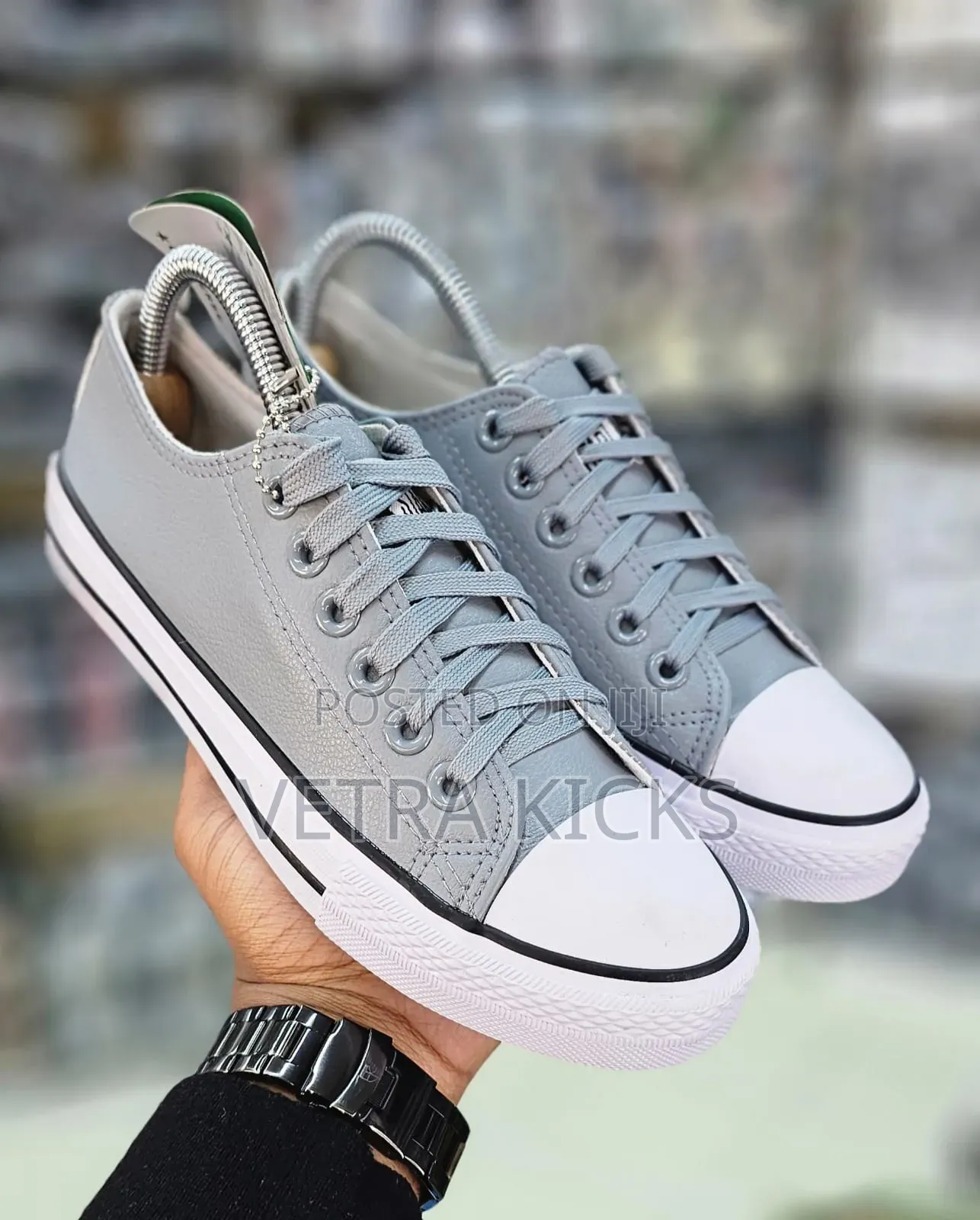 Leather Converse Rubbers