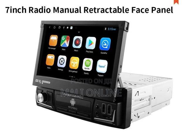 7 Inch Android 12 Car Radio Retractable Ips Touch Screen 2gb 32gb 1din