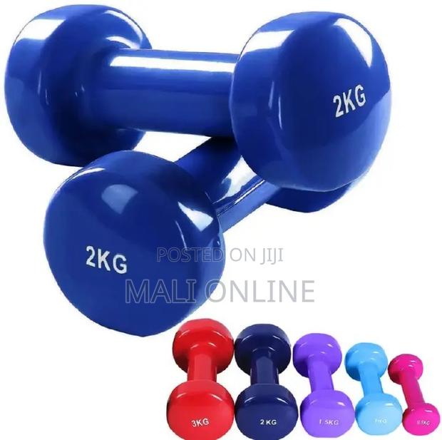 Neoprene Coated Dumbbell Anti-Slip Vinyl Hand Weight 2kg Bone Shape