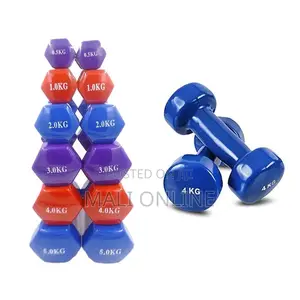 Neoprene Coated Dumbbell Anti-Slip Vinyl Hand Weight 2kg Bone Shape