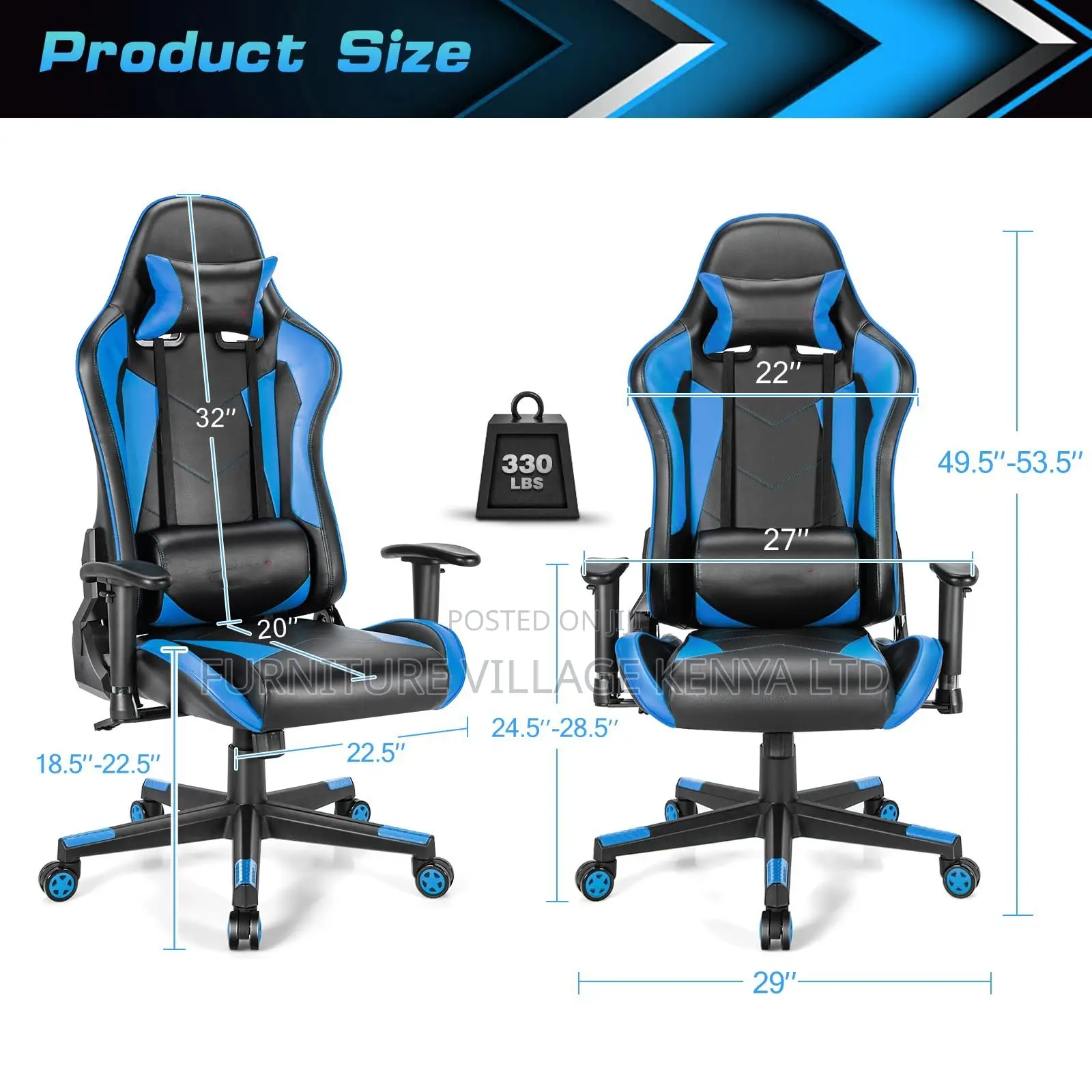 Gaming Chair; High Back Leather Gaming Chair