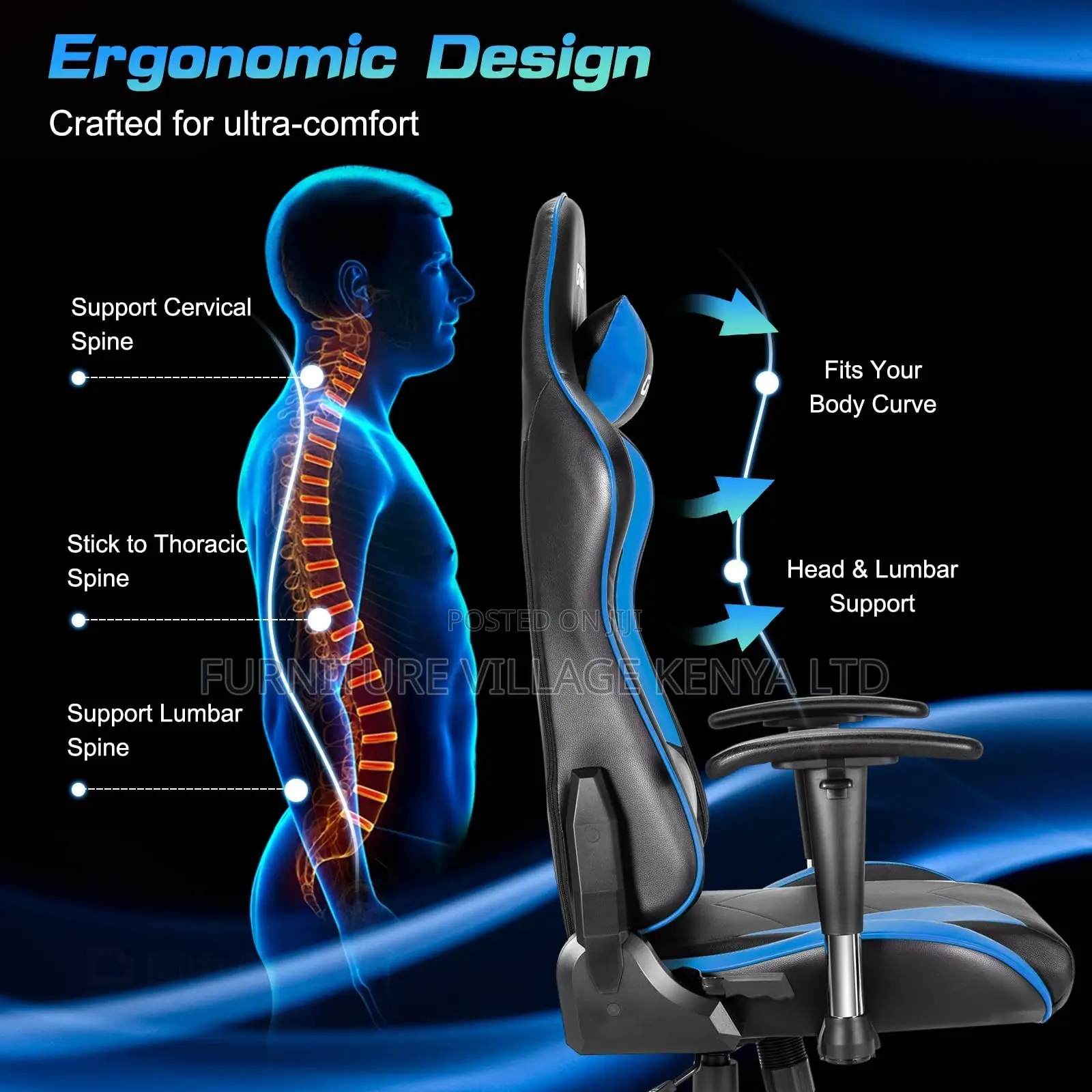 Gaming Chair; High Back Leather Gaming Chair