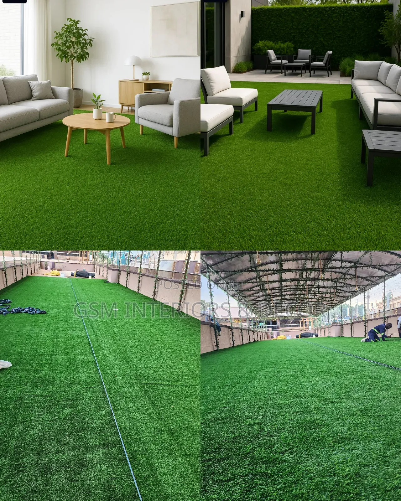 Artificial Green GRSD Carpets in All Weather Yards