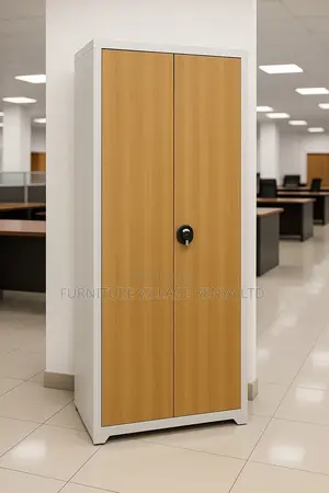 Office Cabinet; 2 Door Brown Metallic Office Cabinet