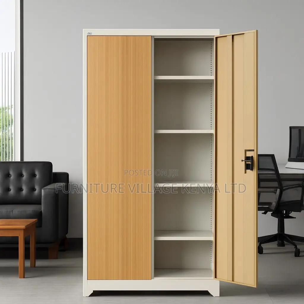 Office Cabinet; 2 Door Brown Metallic Office Cabinet