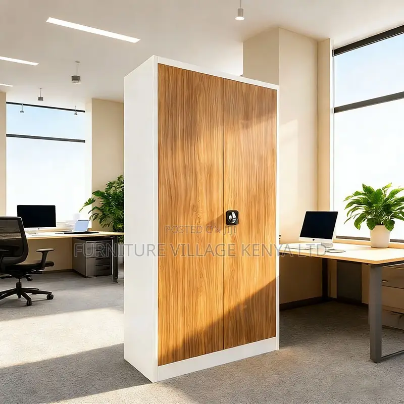 Office Cabinet; 2 Door Brown Metallic Office Cabinet