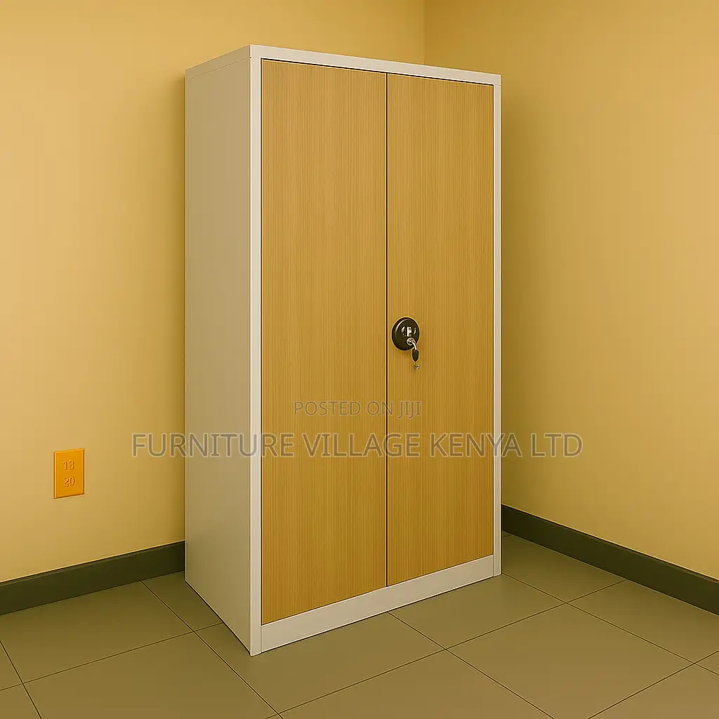 Office Cabinet; 2 Door Brown Metallic Office Cabinet
