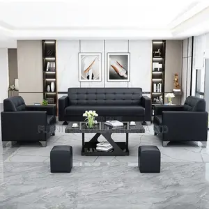 Office Sofa; 5-seater Office Leather Sofa Set