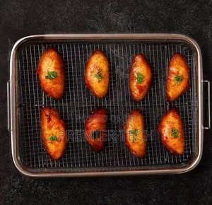 *Heat Resistant Stainless Steel French Fries Basket + Tray