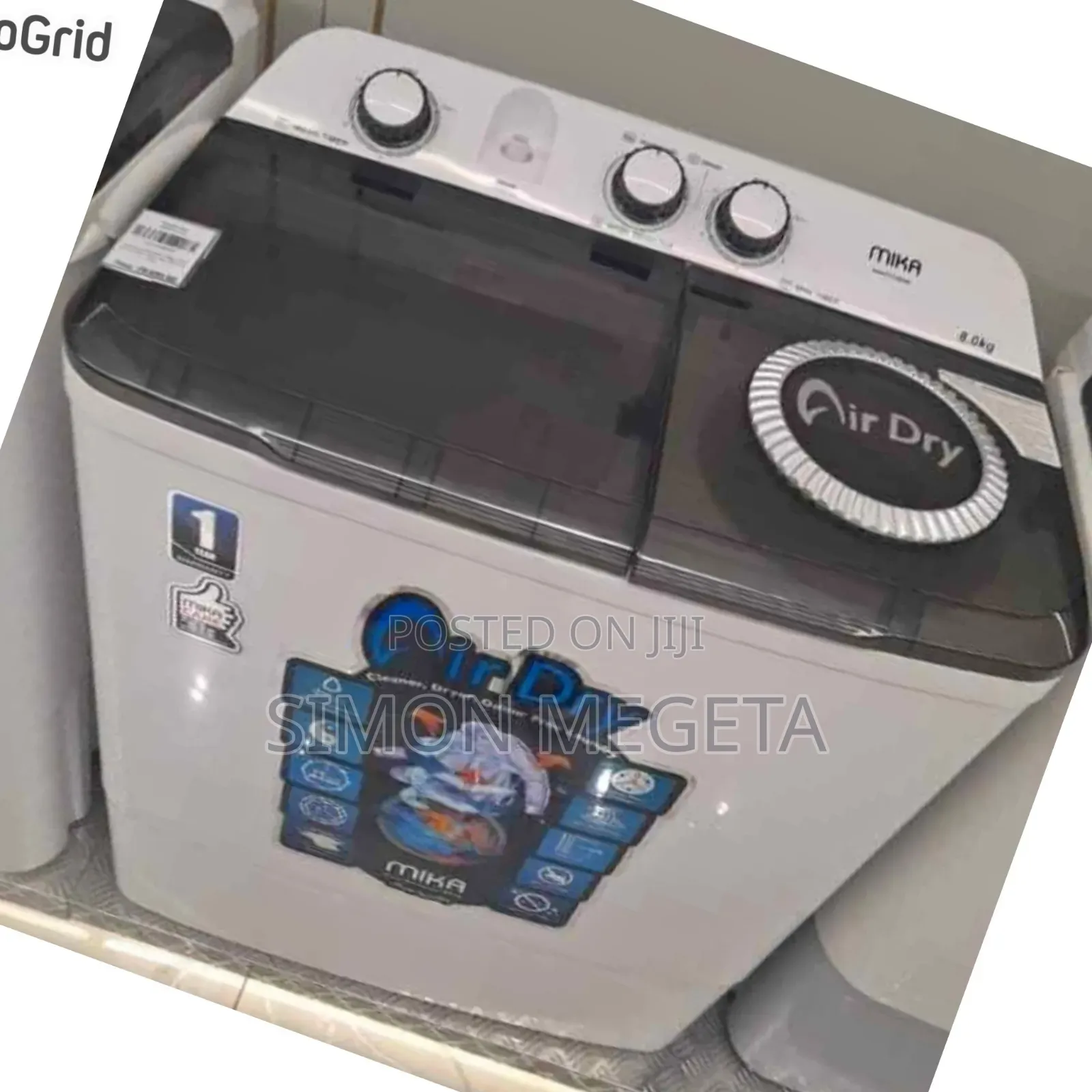 New Mika 8 KGS Twin Tub Washing Machine Available