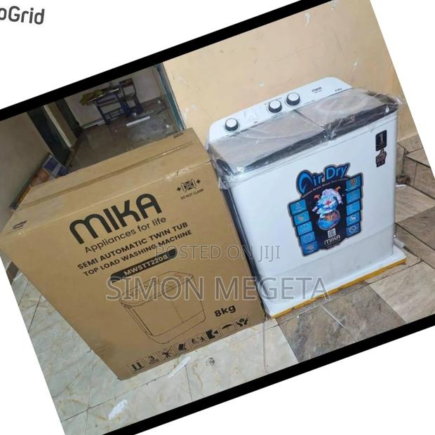 8 KGS Mika Twin Tub Washing Machine Available