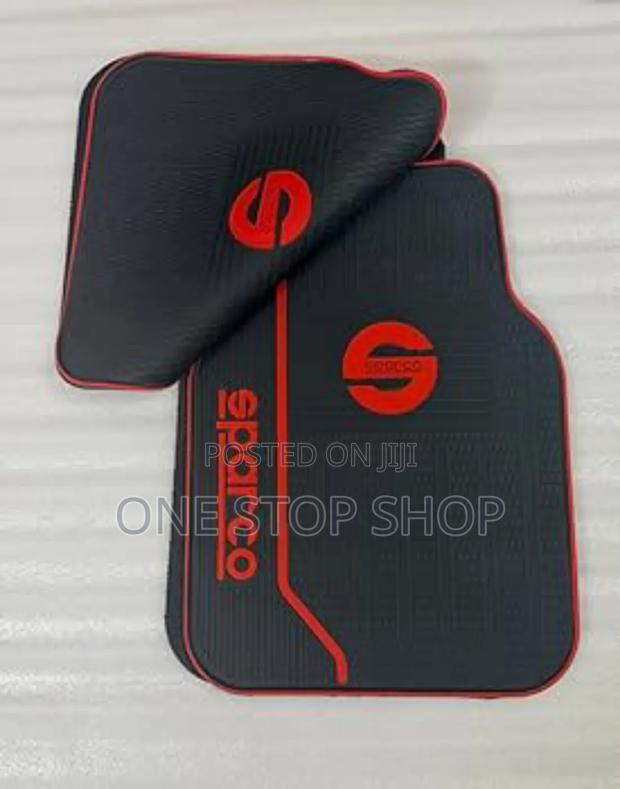 Red Logo Sparco Car Carpet Floor Mats