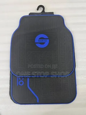 5pc Sparco Carpet Floor Mats With Blue Logo