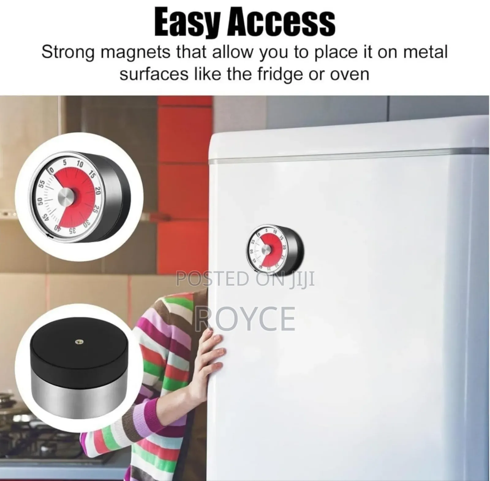 Kitchen Timer With Magnetic Back