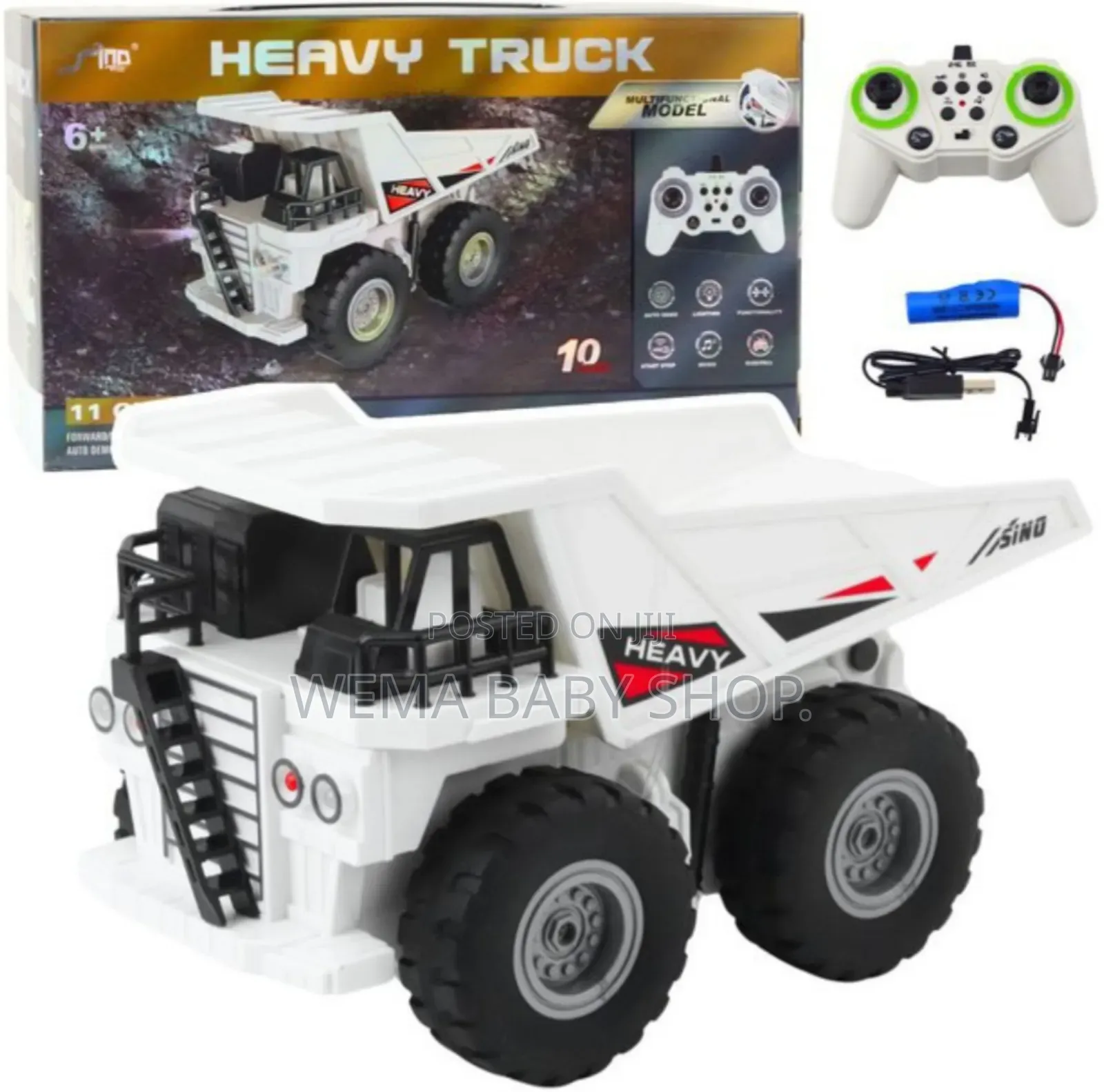 Remote-Controlled 2.4ghz Rechargeable Dumping Truck With Light Sound