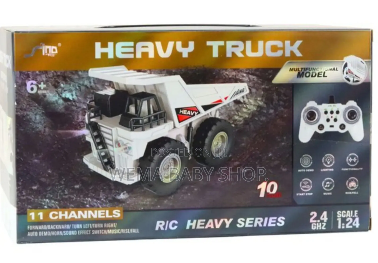 Remote-Controlled 2.4ghz Rechargeable Dumping Truck With Light Sound