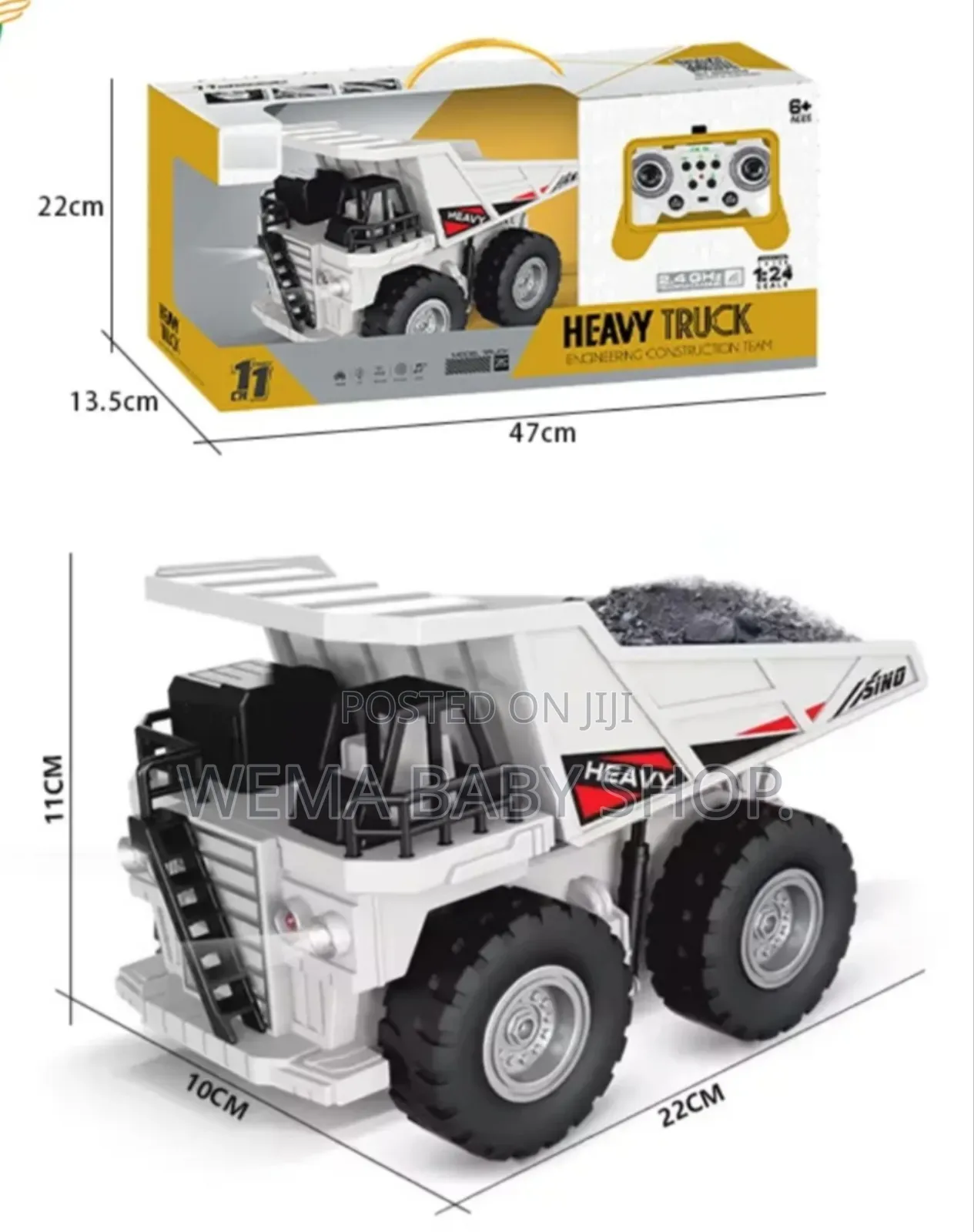Remote-Controlled 2.4ghz Rechargeable Dumping Truck With Light Sound