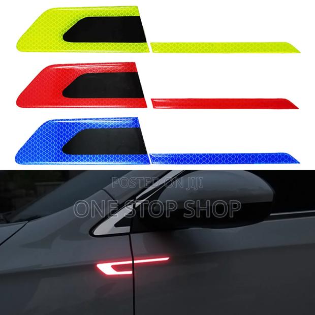 2pccar Side Door Strip Reflective Decal Self Adhesive Stickers