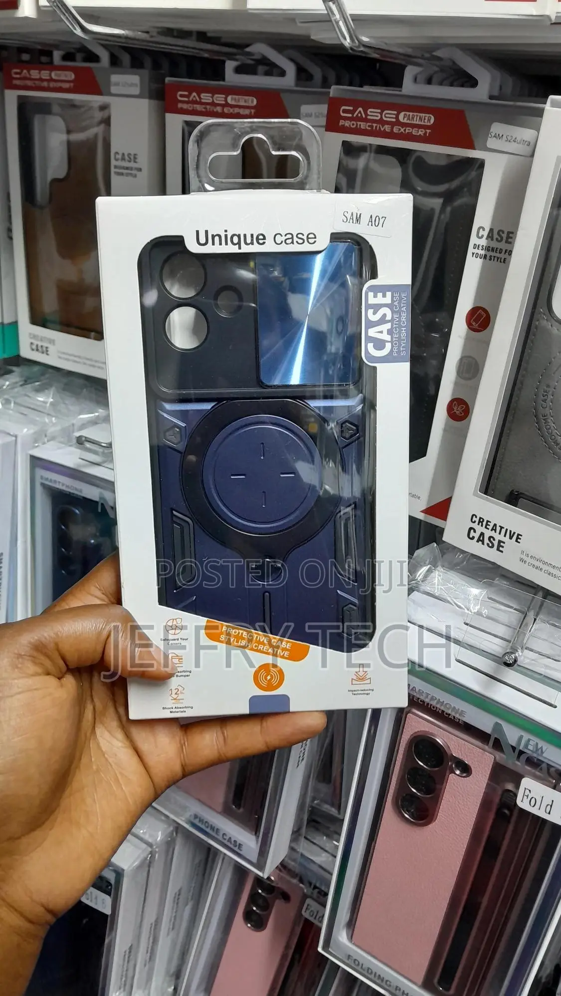 Cmall Samsung Galaxy A07 4g Magnetic Case Rotating Kickstand Tpu -Blue