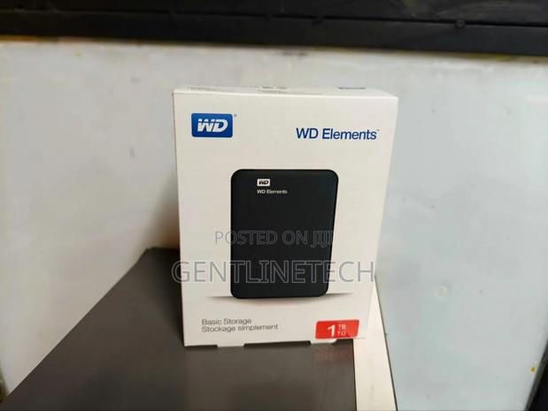 Western Digital Elements 1tb External HDD – Slim Portable Storage - main view