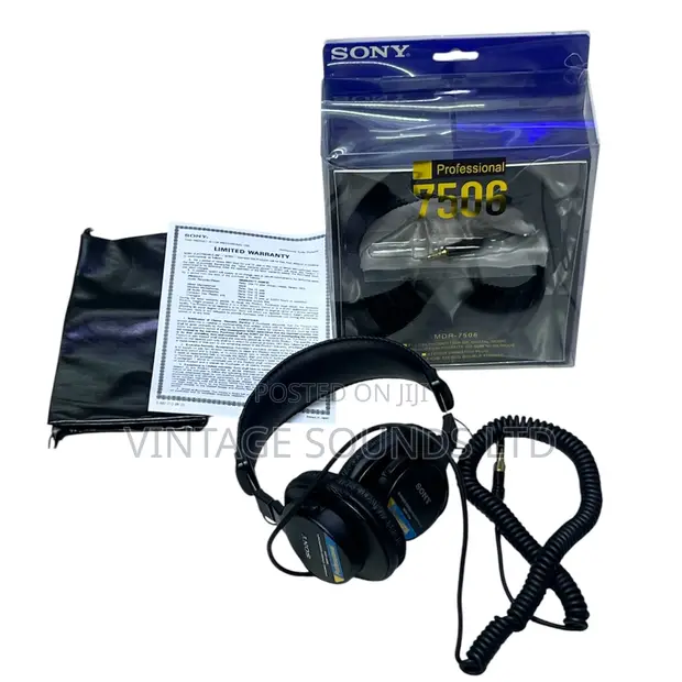 Sony MDR-7506 Studio Monitor Headphones -Standard for Mixing for