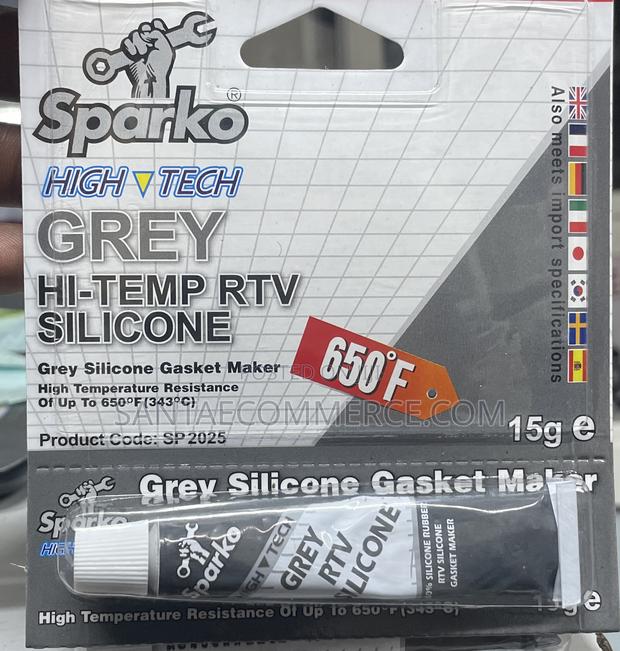 Sparko High Tech Grey Hi Temp Rtv Silicone Gasket Maker