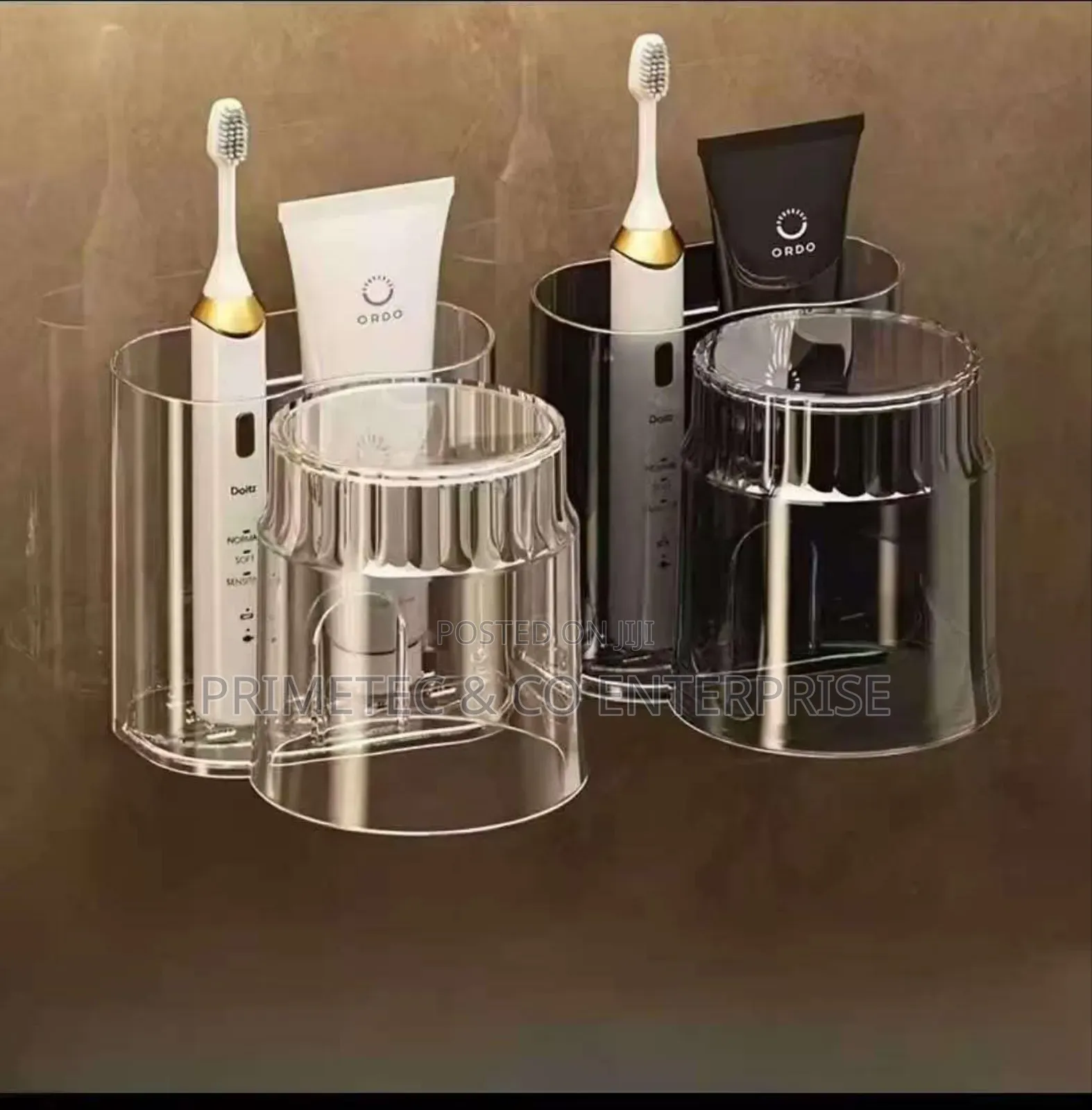 Acrylic Toothbrush Holder With Gaggle Cup