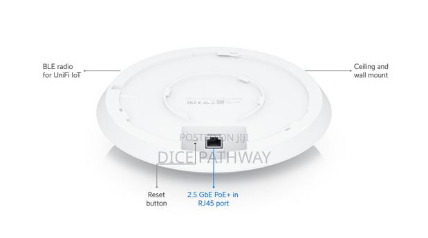 Unifi 6 Enterprise Ap (2.4/5/6 Ghz), Ceiling-Mounted (U6-Enterprise) - thumbnail 2