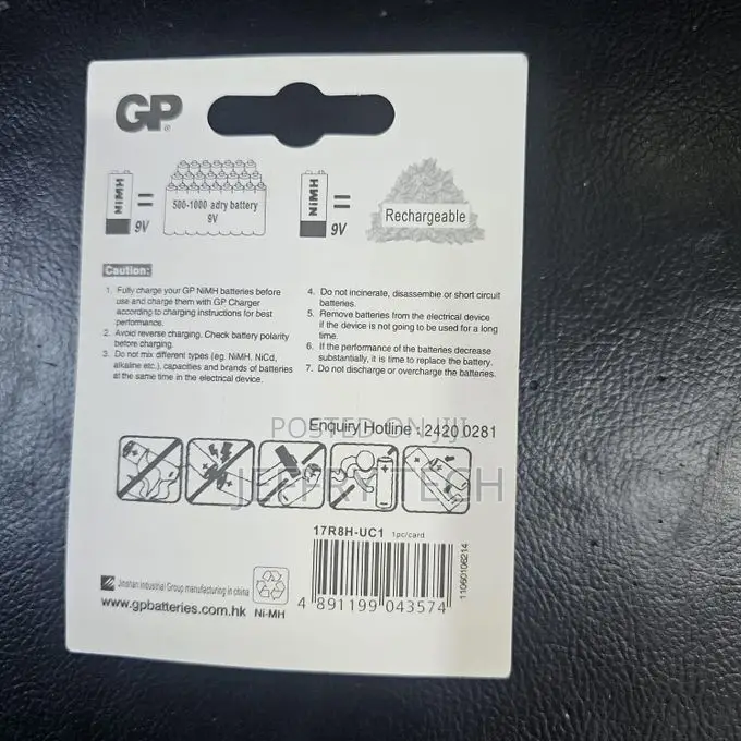 Gp Rechargeable Gp 280mah 9v