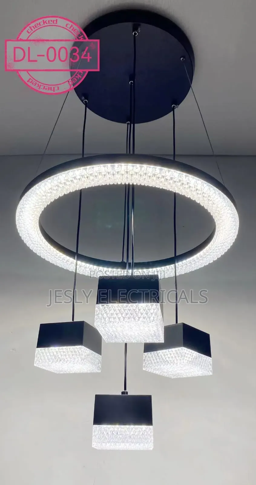 Geometric Glass Chandelier