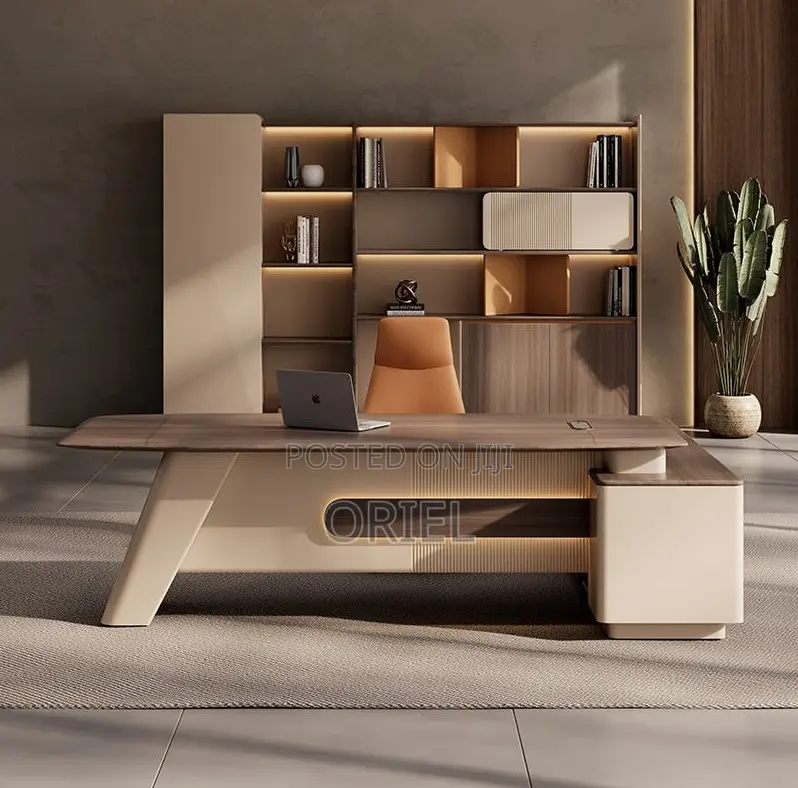 Office Desk: Executive L-Shaped Workstation 180cm