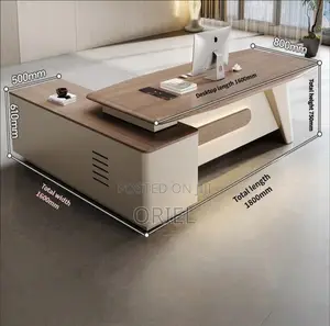 Office Desk: Executive L-Shaped Workstation 180cm