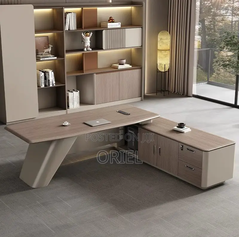 Office Desk: Executive L-Shaped Workstation 180cm