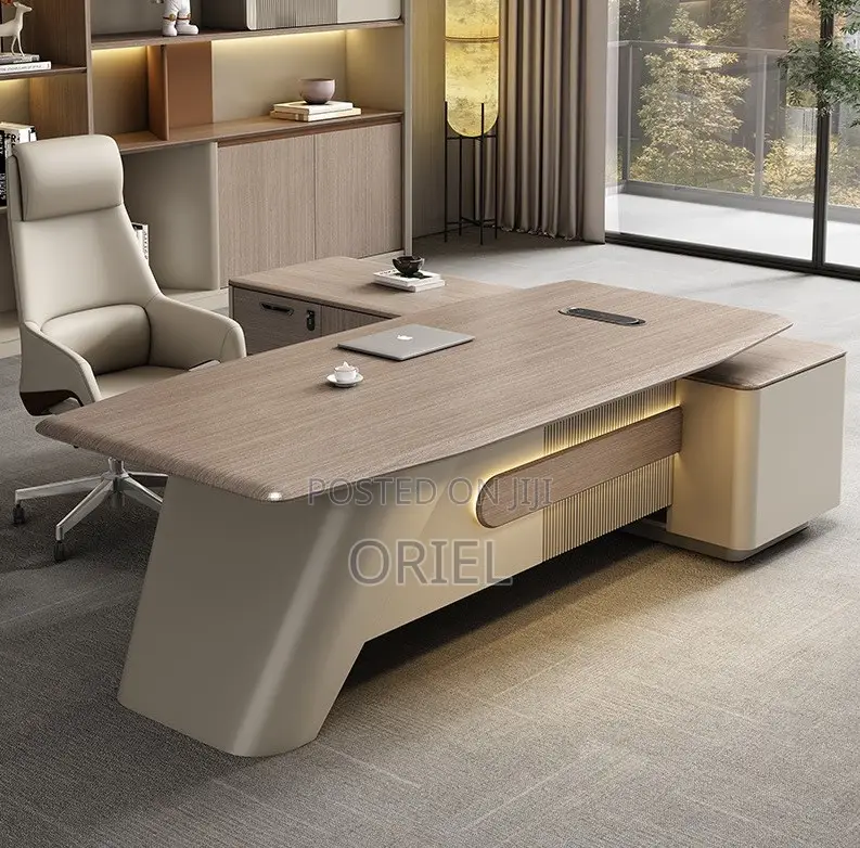 Office Desk: Executive L-Shaped Workstation 180cm