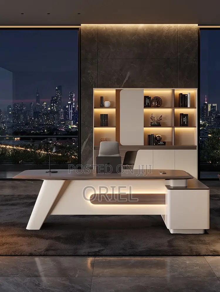 Office Desk: Executive L-Shaped Workstation 180cm